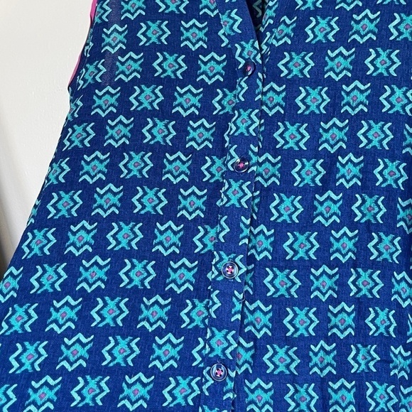 Anthropologie Maeve Ada Button Down Printed Tank Top - Picture 2 of 3